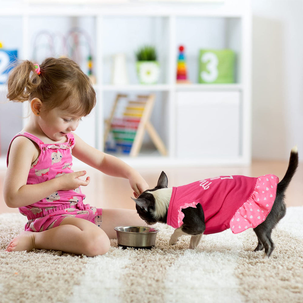 Weewooday vestido para perro, espalda con detalle rosa y acabado suave.