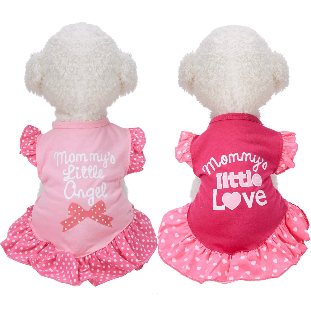 Vestido para perro Weewooday dos piezas, cómodo para paseos diarios.
