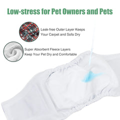 wegreeco banda lavable para barriga de perro macho, patrón verde a cuadros, fácil de limpiar.