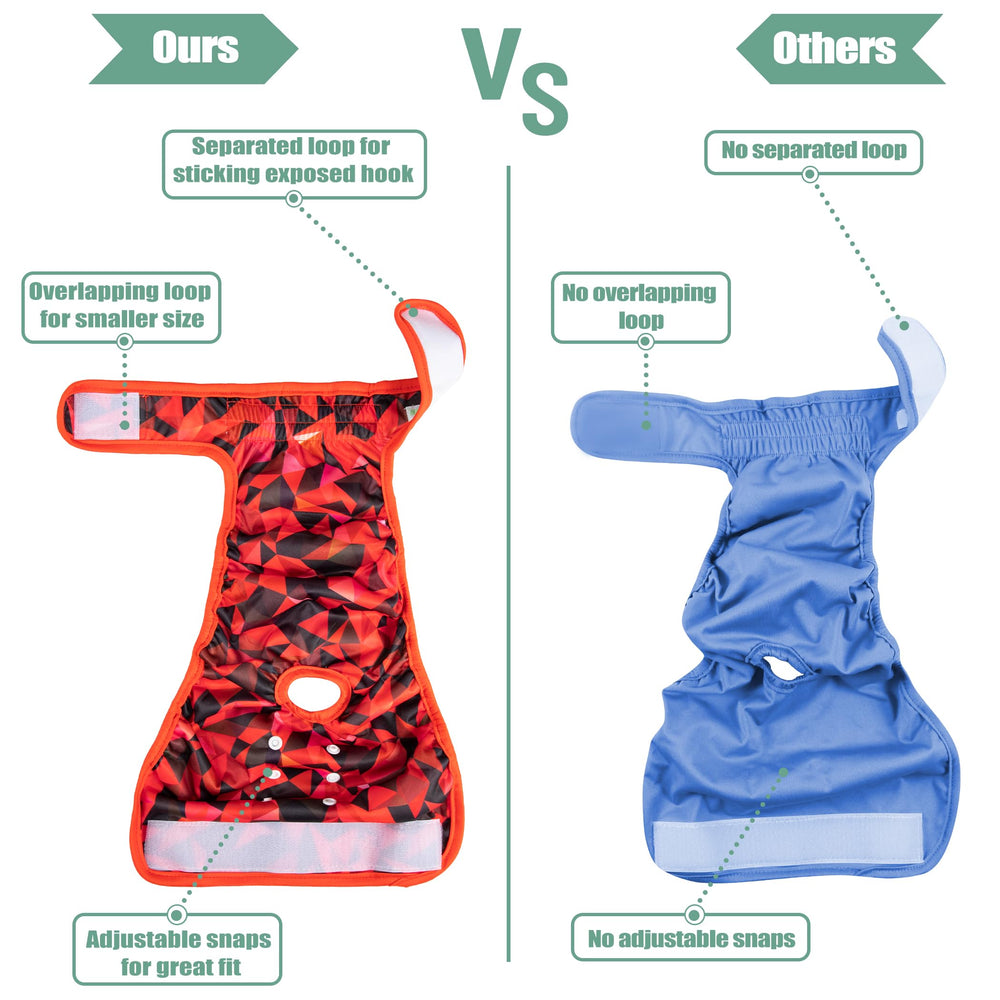 Pañales Wegreeco para perra, tejido suave para mayor confort diario.