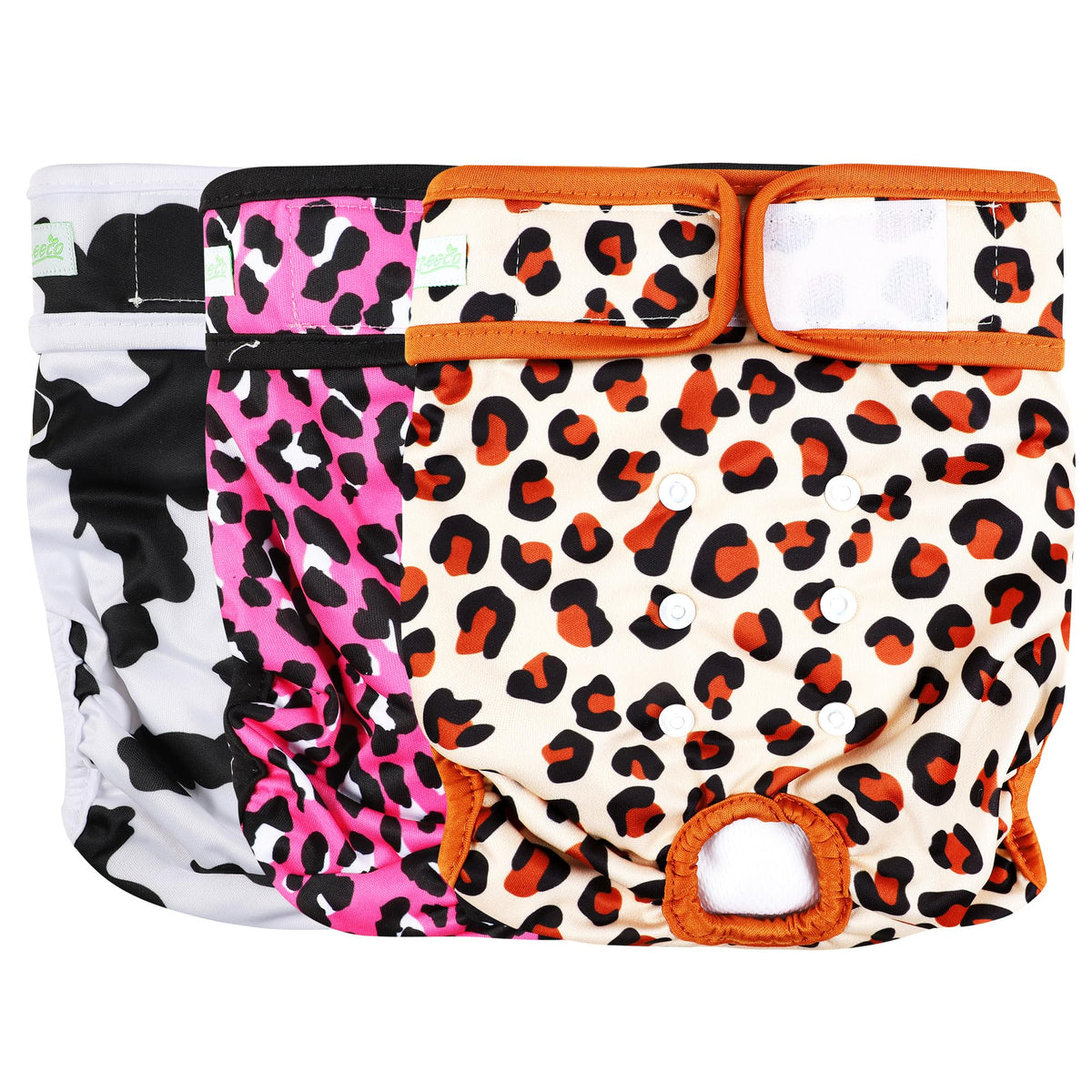 Pañales Wegreeco para perro mediano con velcro suave y ajuste cómodo.