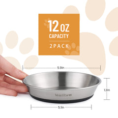 Wellbro: comedero para gato con base de silicona antideslizante, protege el suelo.
