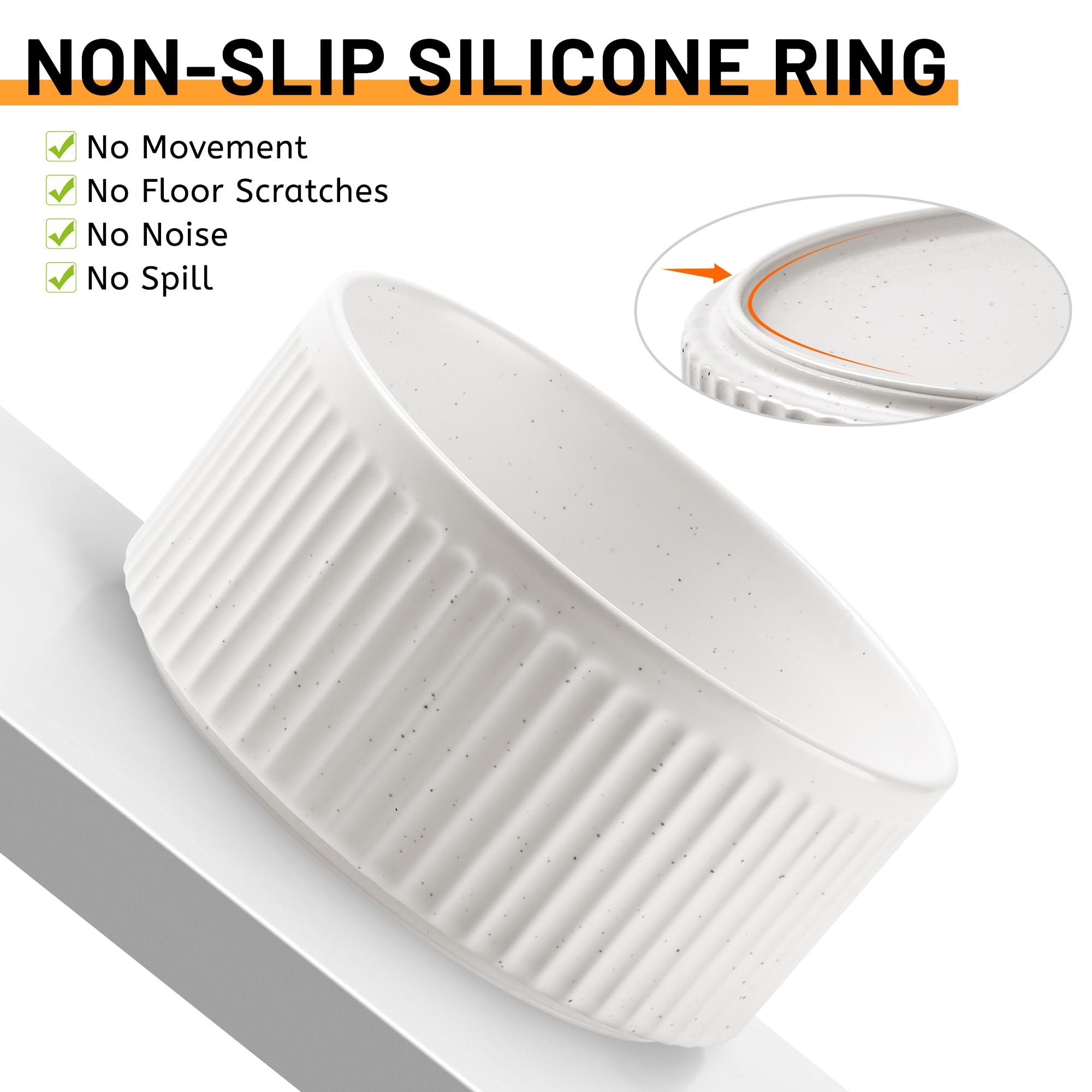 Diseño moderno y ergonómico facilita comer sin forzar el cuello
