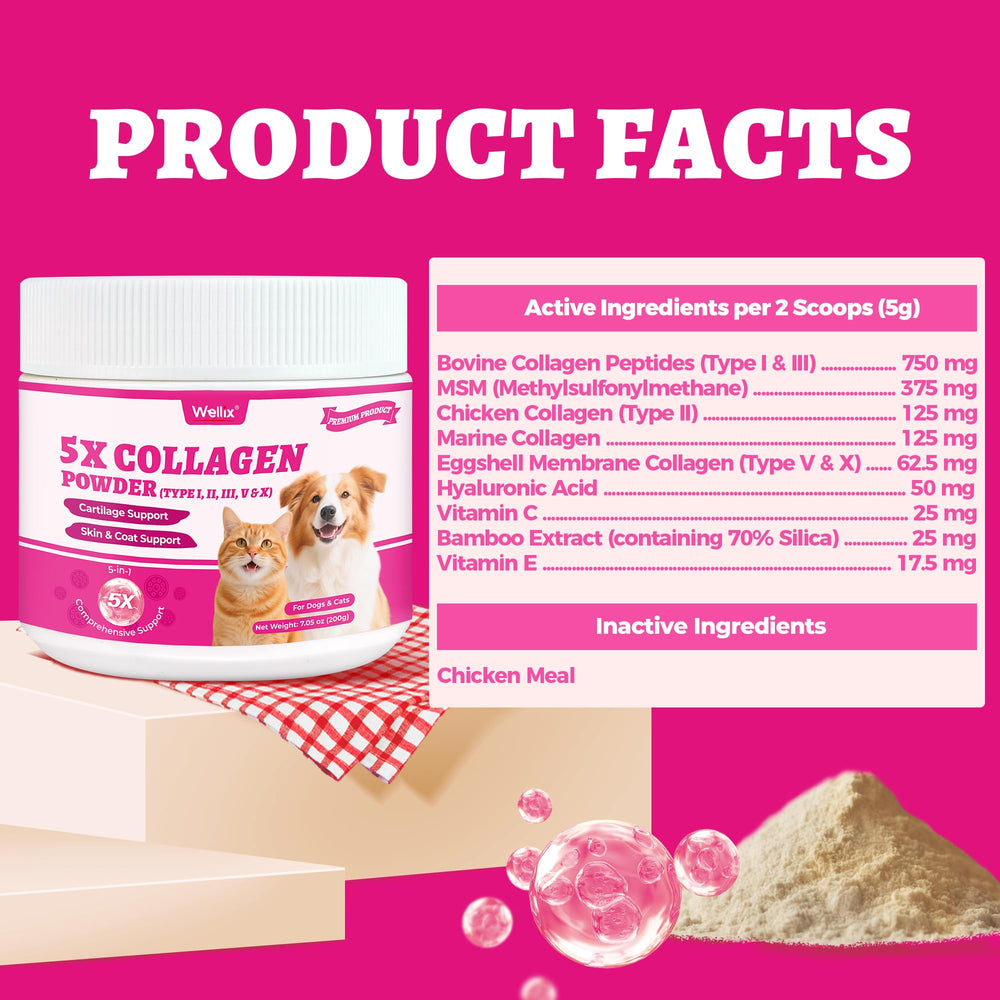 Wellix polvo colágeno natural, ingredientes seguros y sin colorantes para uso diario.