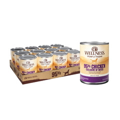 Wellness 95% Paté de Pollo en lata, ideal como mezcla diaria.