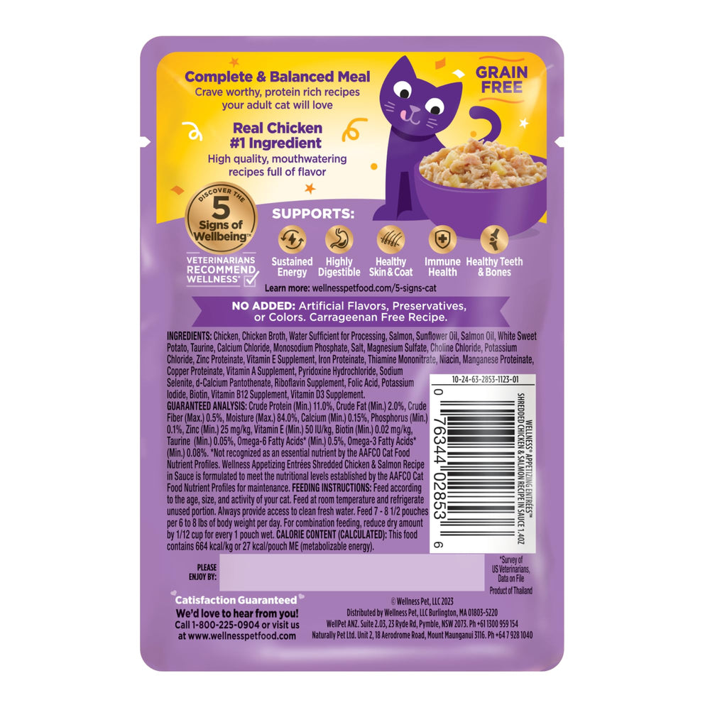 Wellness Appetizing Entrées caldo-hidratacion: ayuda a la hidratación diaria del gato.
