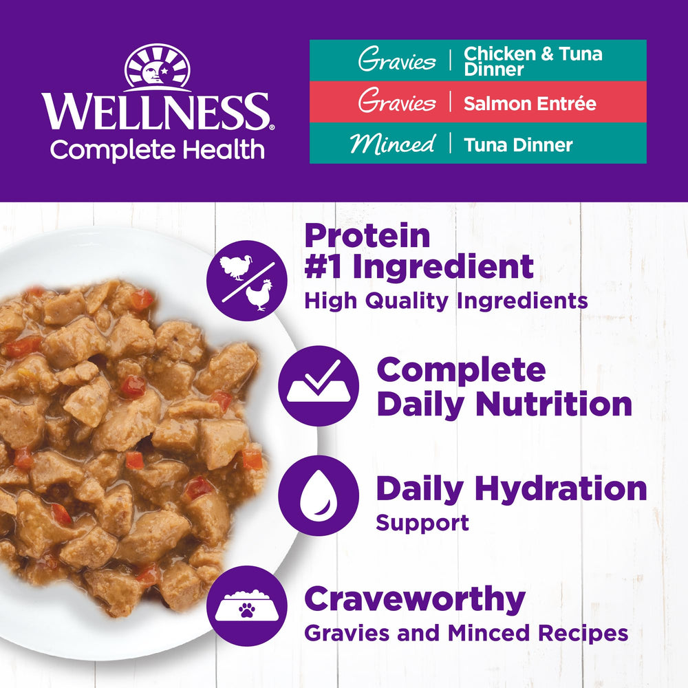 Wellness atún picado en lata: textura atractiva para estimular el consumo.