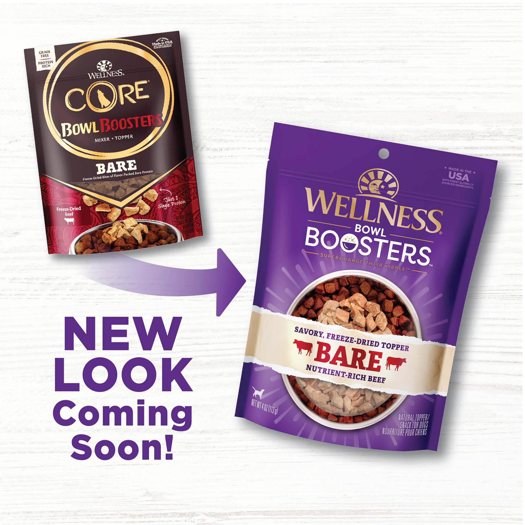 Wellness Bowl Boosters Bare ternera real, sabor natural.