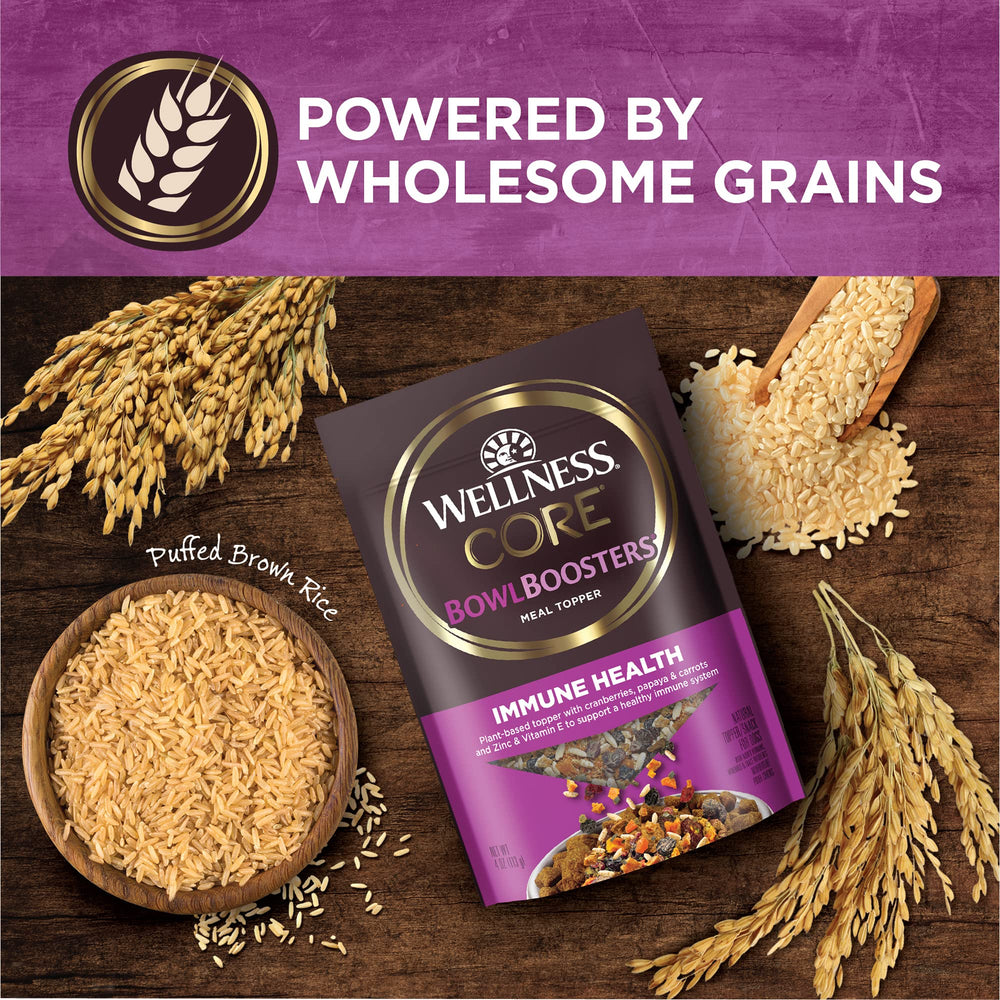 Wellness Bowl Boosters: sin granos para dietas sensibles, sin maíz ni soja.
