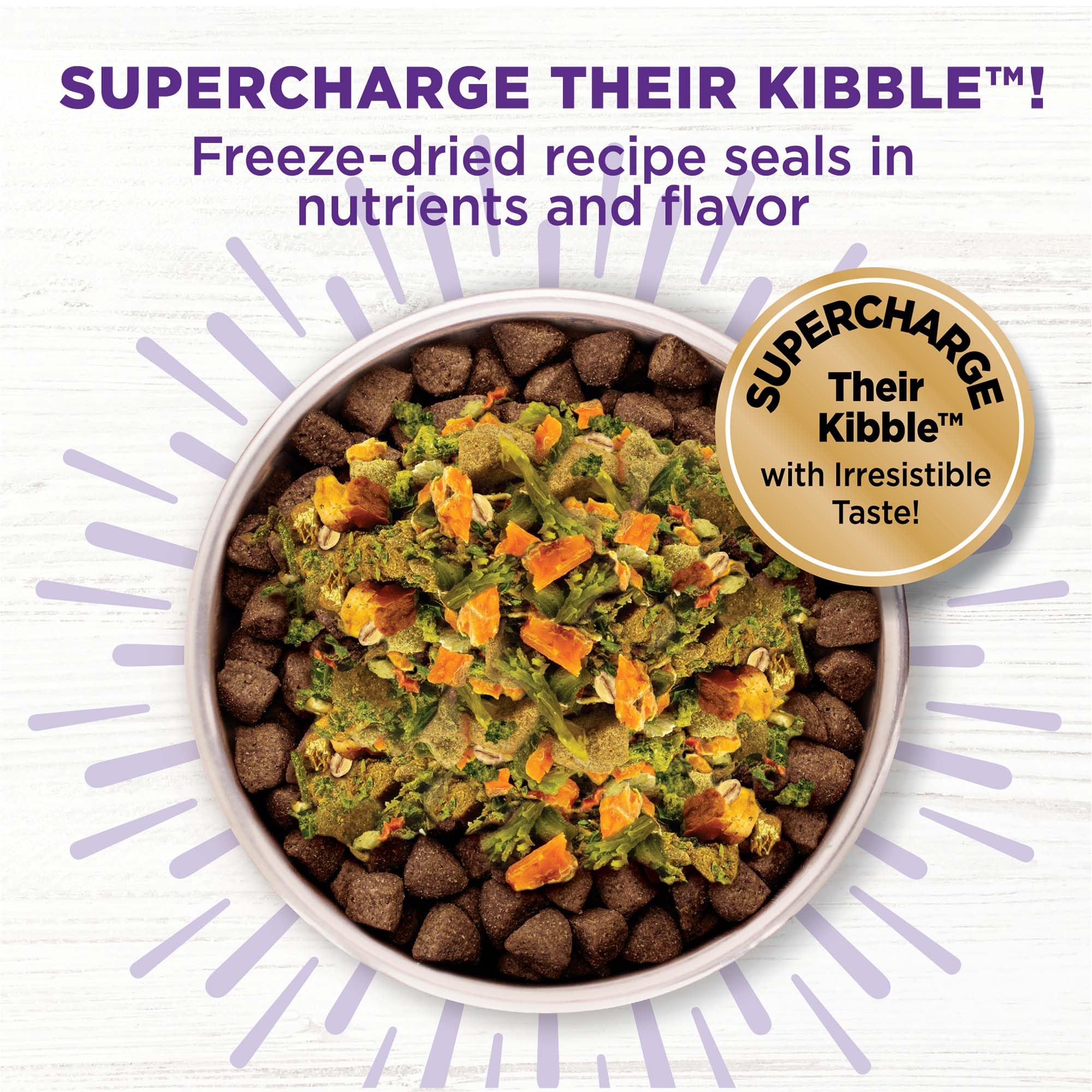 Wellness Bowl Boosters ingredientes naturales de frutas y verduras para nutrición balanceada.