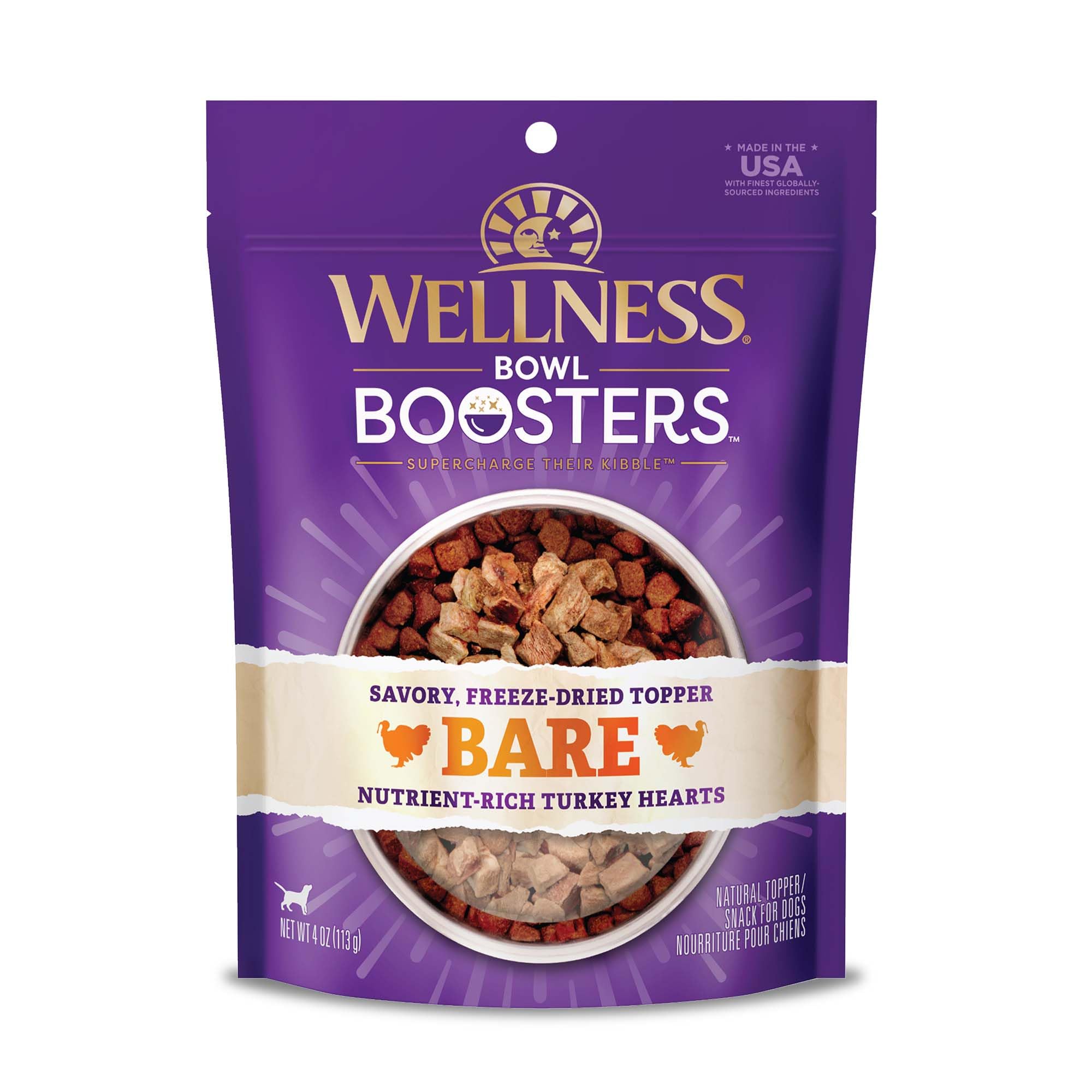 Wellness Bowl Boosters: turkey-ingred, primer ingrediente de pavo para mayor sabor.