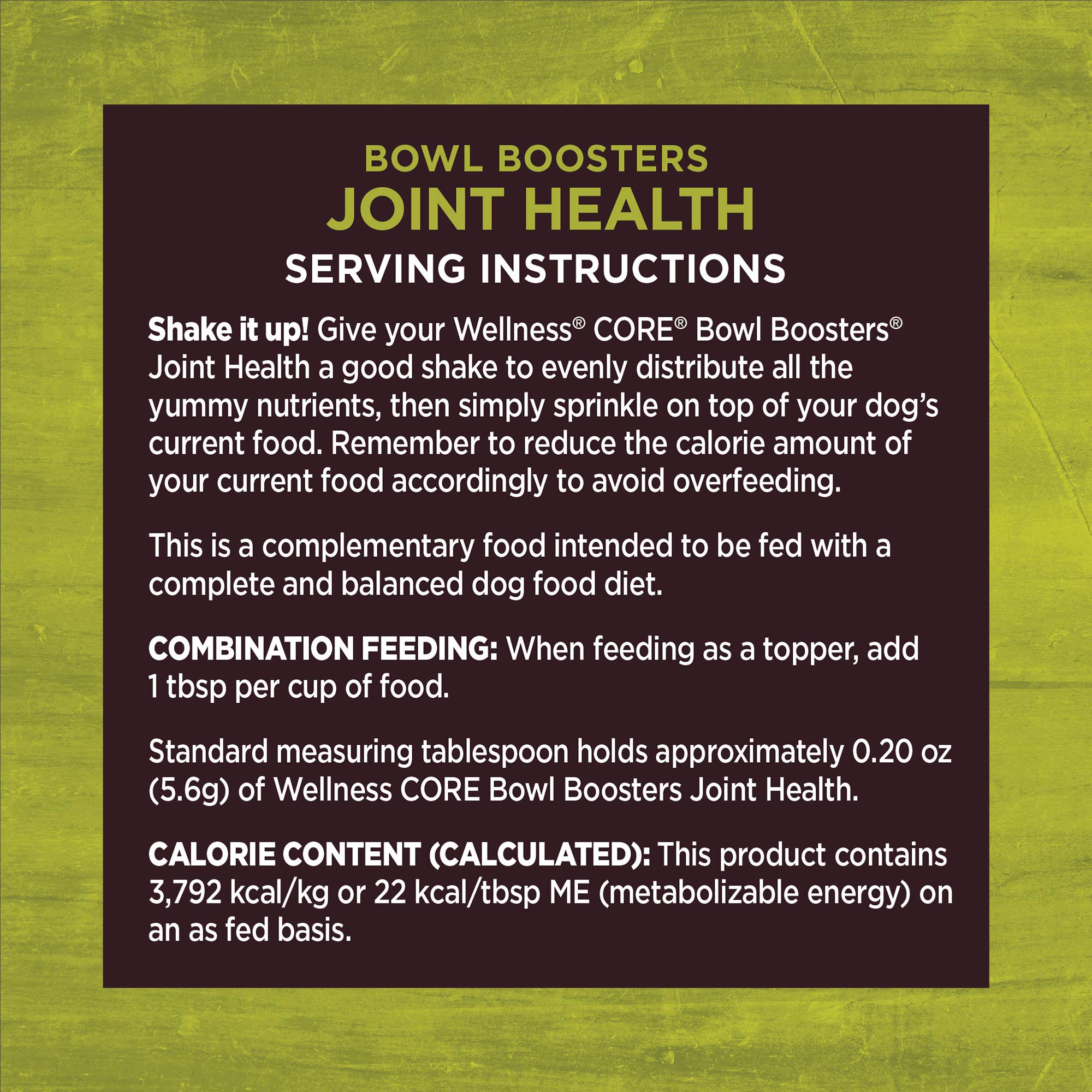 Wellness Bowl Boosters uso diario para perros activos.