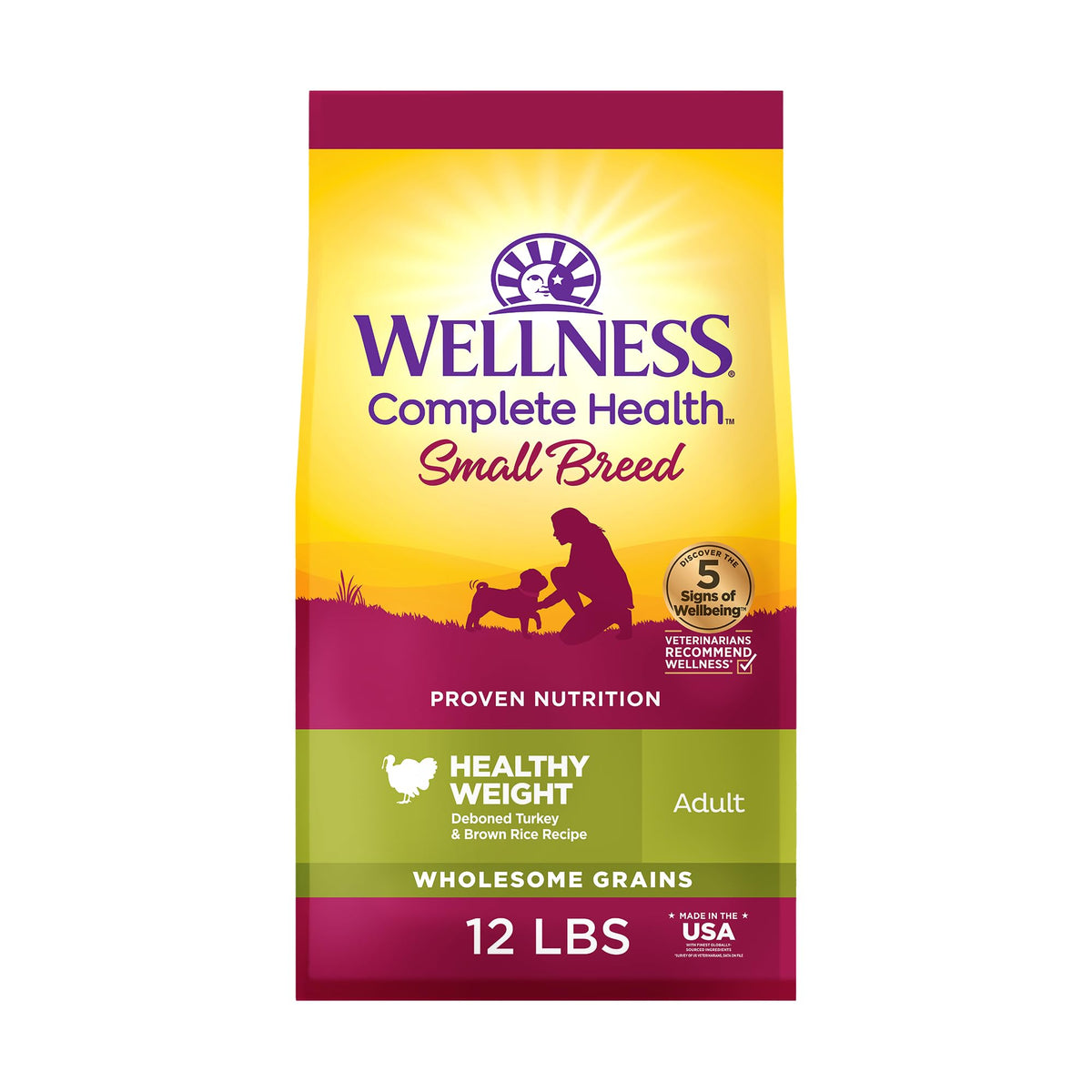 Wellness Complete Health alimento seco para perros pequeños con pavo y arroz, apoyo digestivo