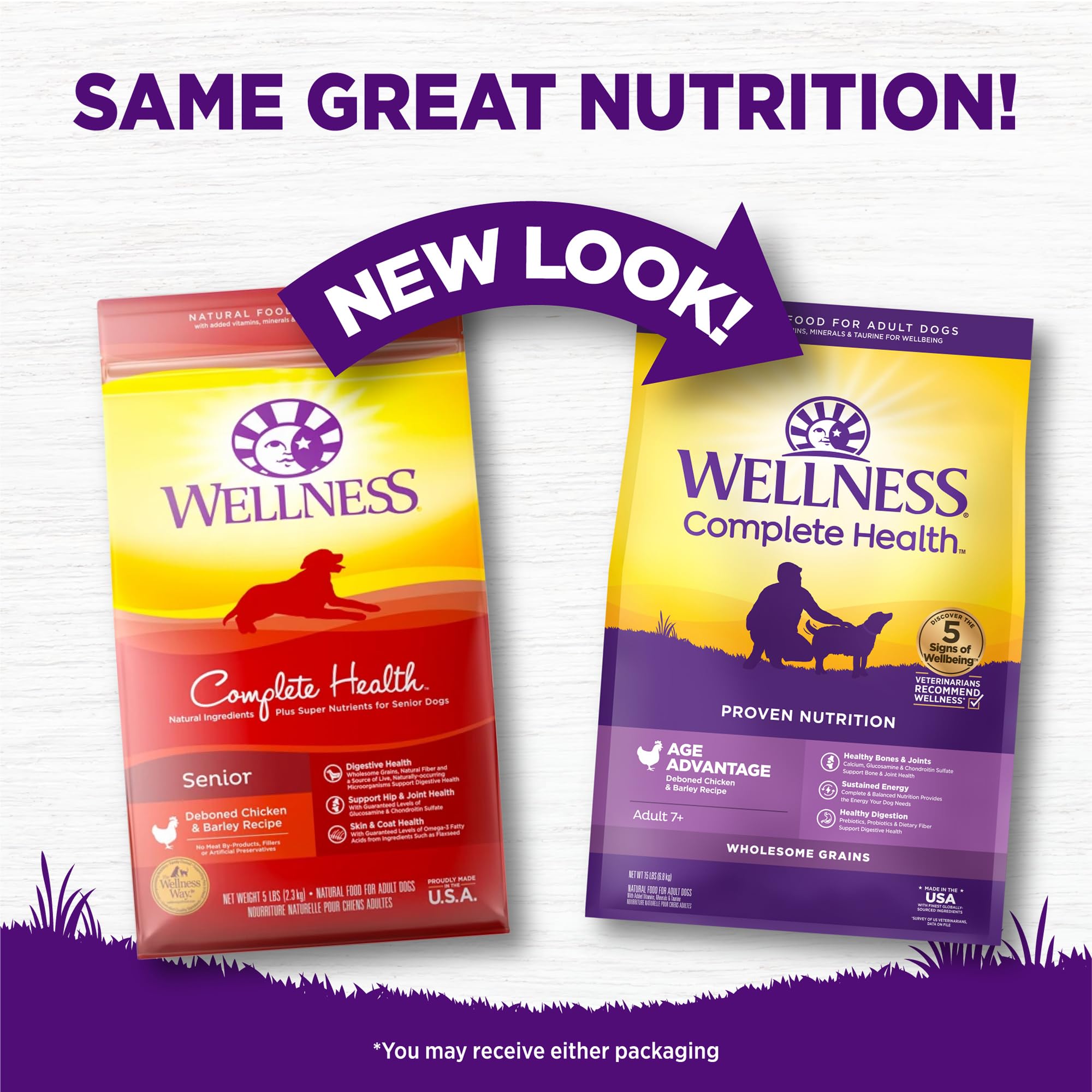 Croquetas de Wellness Complete Health Senior para apoyo digestivo y articulaciones
