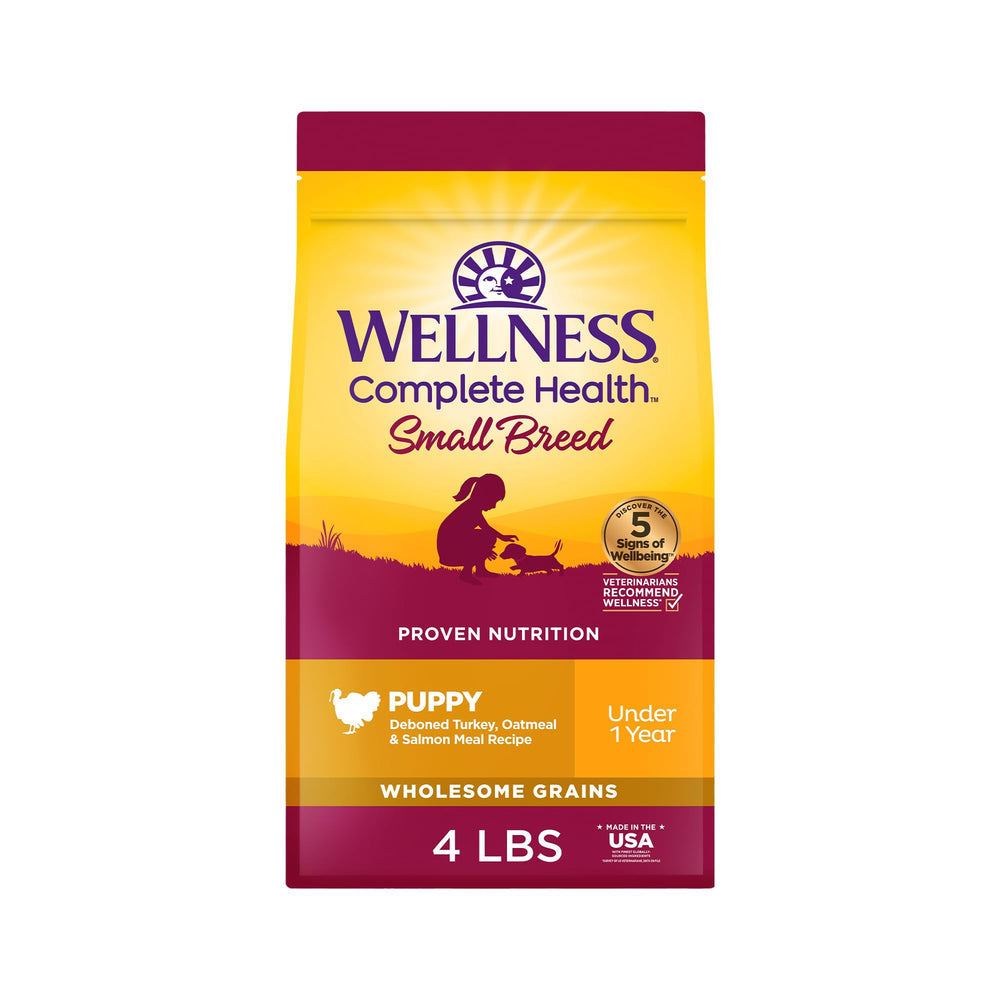 Wellness Complete Health para cachorros, croquetas de pavo, avena y salmón en bolsa de 4 lb