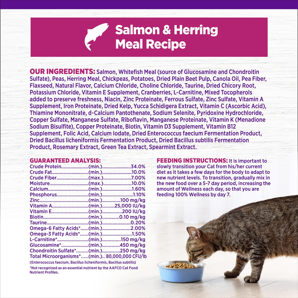 Wellness Complete Health ingredientes naturales de alta calidad para gato interior.