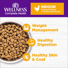 Wellness Complete Health, ingredientes naturales con pollo para una dieta equilibrada.