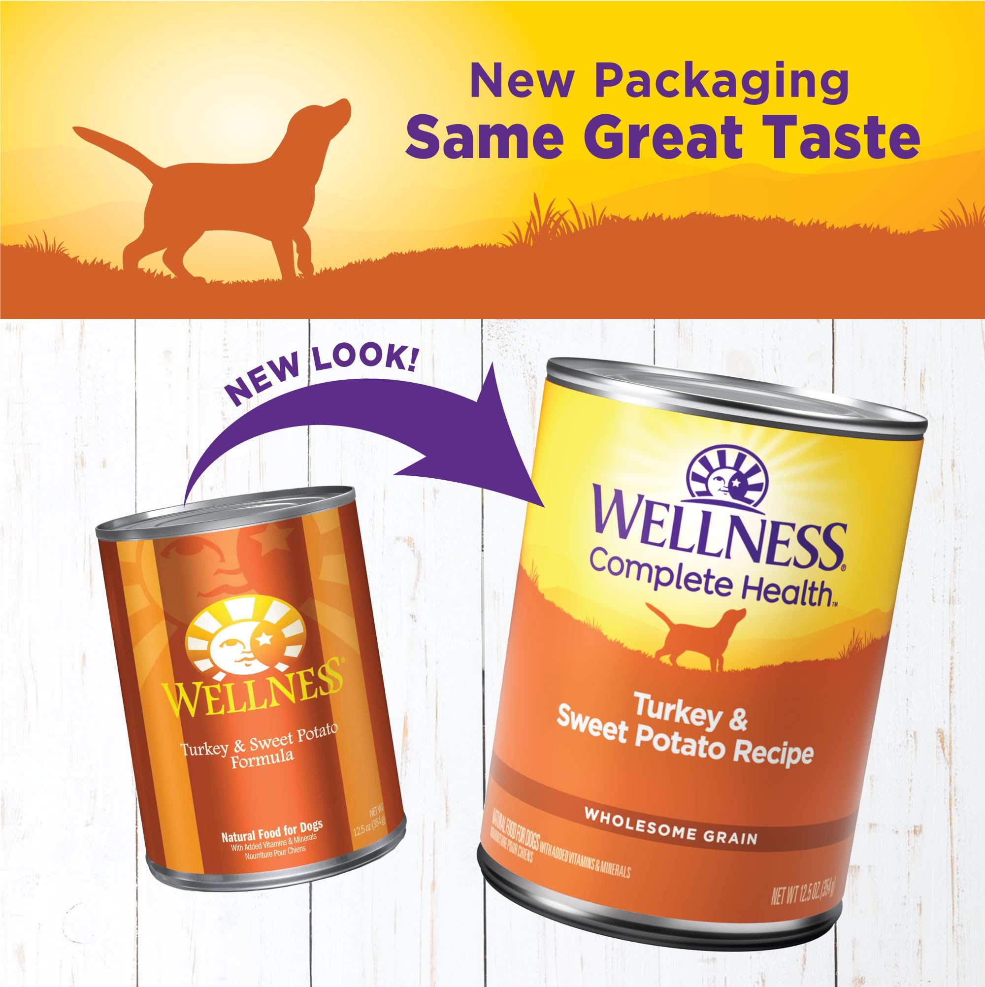 Bienestar con textura paté suave de Wellness Complete Health para perro.