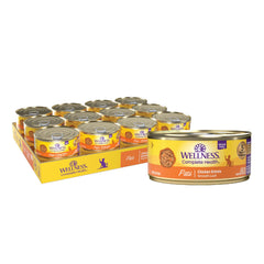 Wellness Complete Health Pate para gatos adultos en lata de pollo.