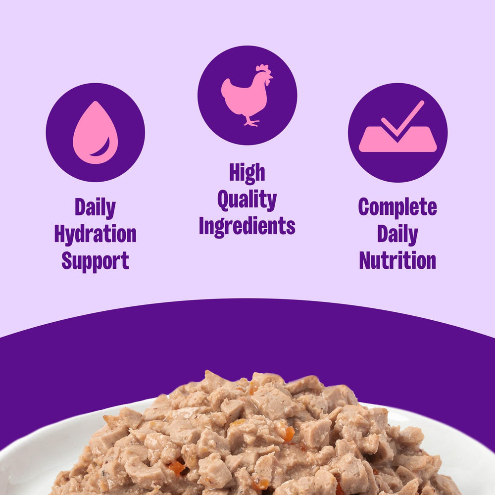 Textura suave de Wellness Complete Health Pate para paladar del gato.