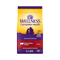 Wellness Complete Health para perro: carne de res y cebada, nutrición diaria.