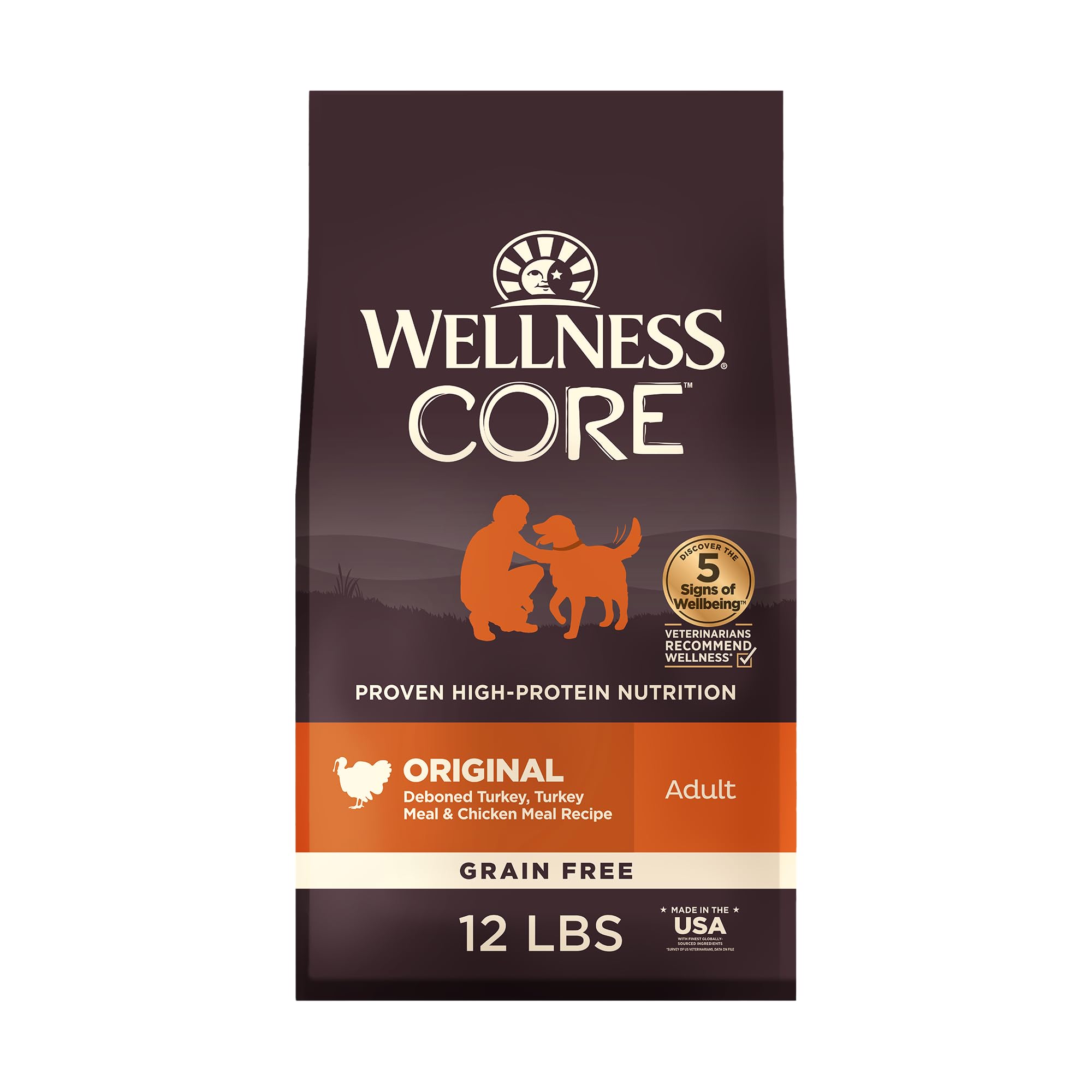 Wellness Core comida seca original de pavo y pollo para adultos activos
