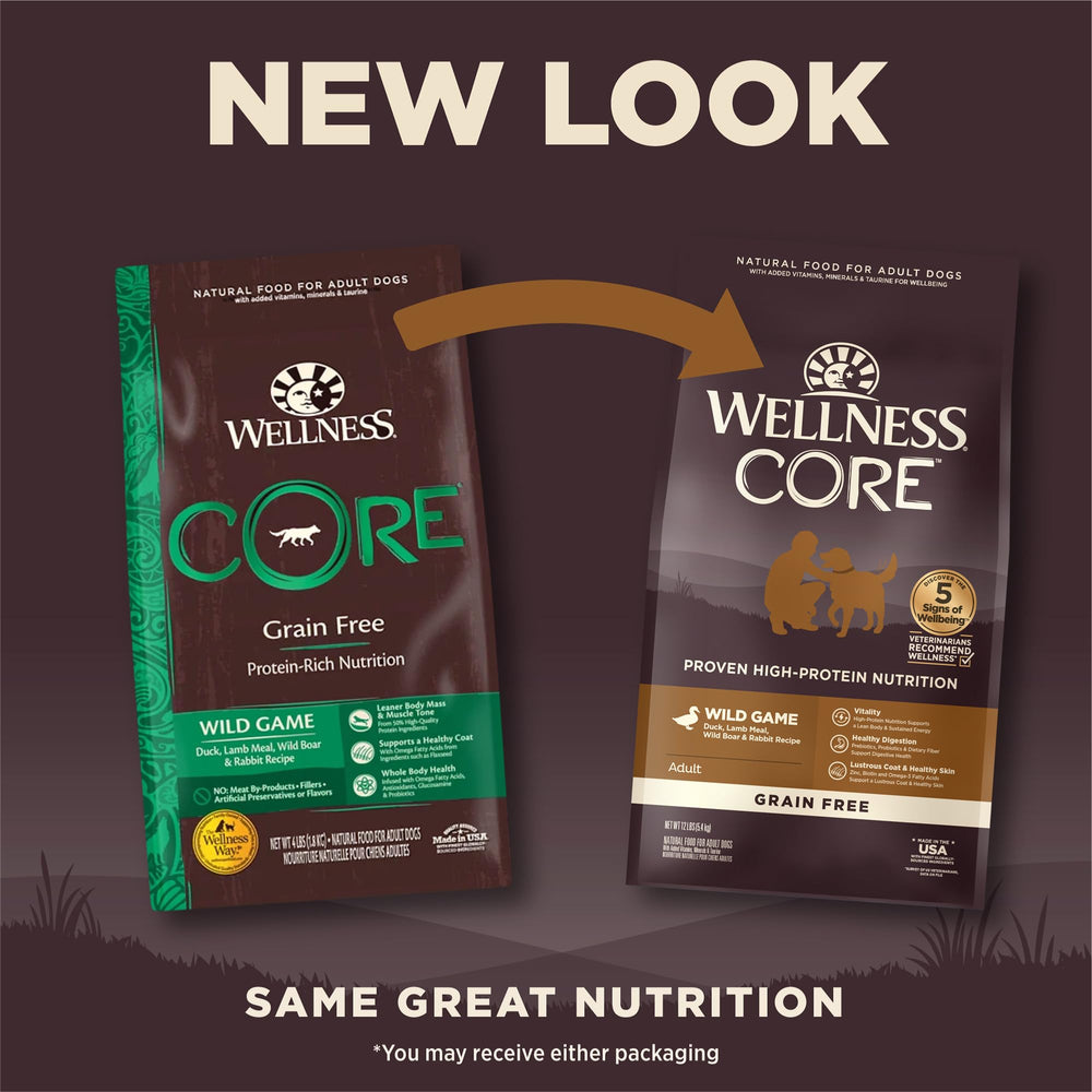 Wellness CORE comida para perros sin granos jabali, apoyo a la salud.