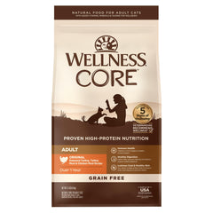Wellness Core envase 11 lb para gatos adultos sin granos, apoyo a la salud general