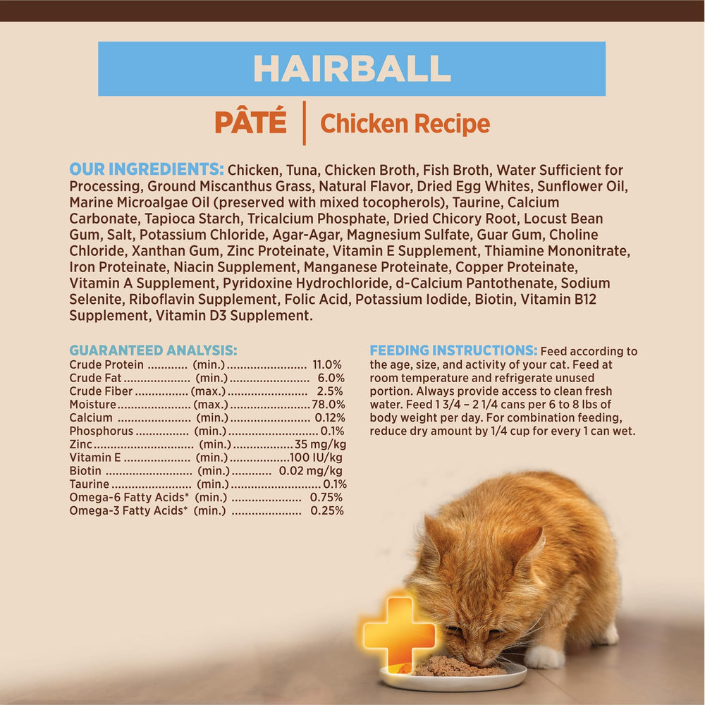 Wellness CORE+ Hairball paté, ácidos grasos Omega-3 para piel y pelaje brillantes