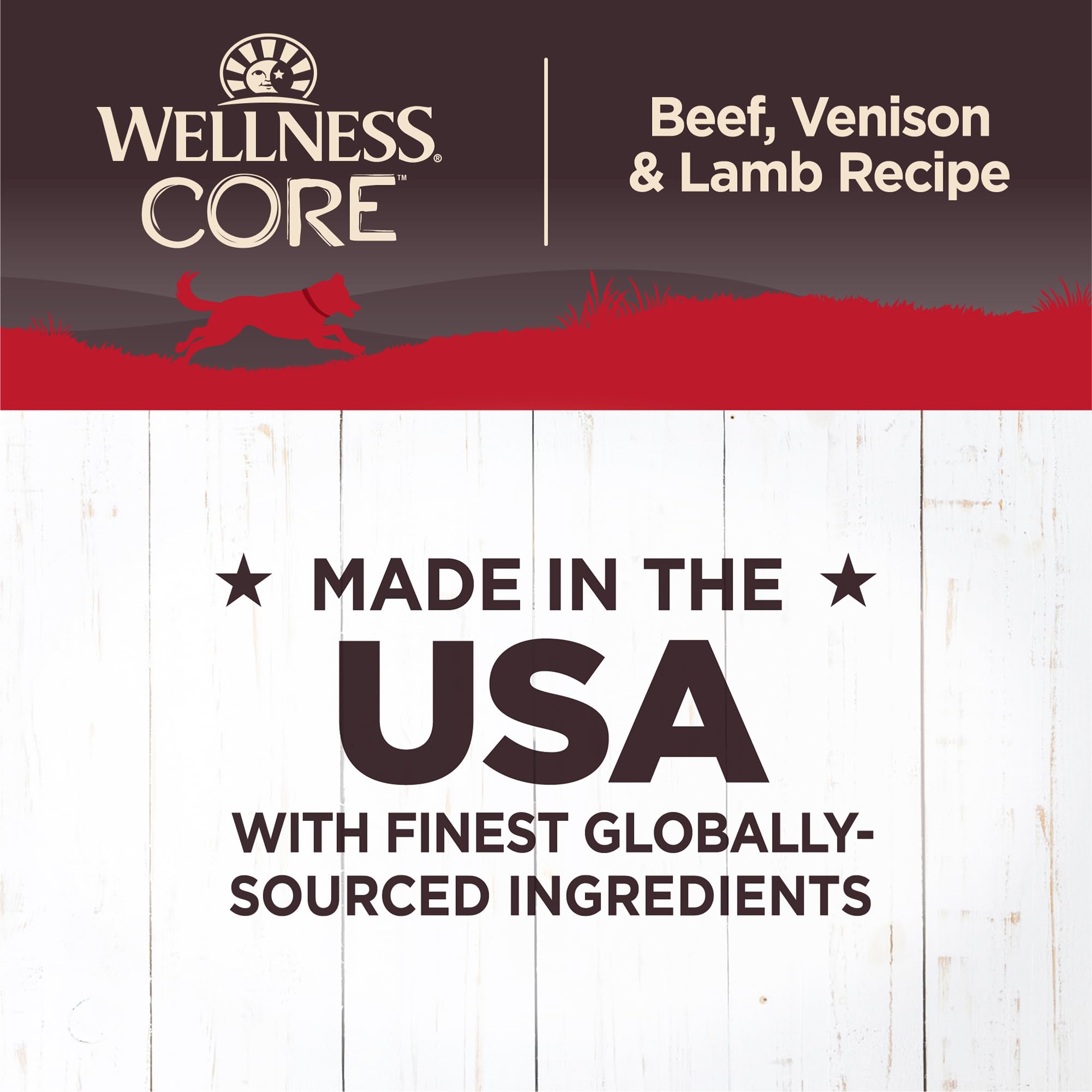 Wellness CORE hecho en EE.UU., ingredientes sanos y no transgénicos