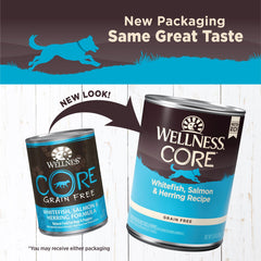Wellness CORE: mezcla de whitefish, salmón y arenque para proteínas de calidad.