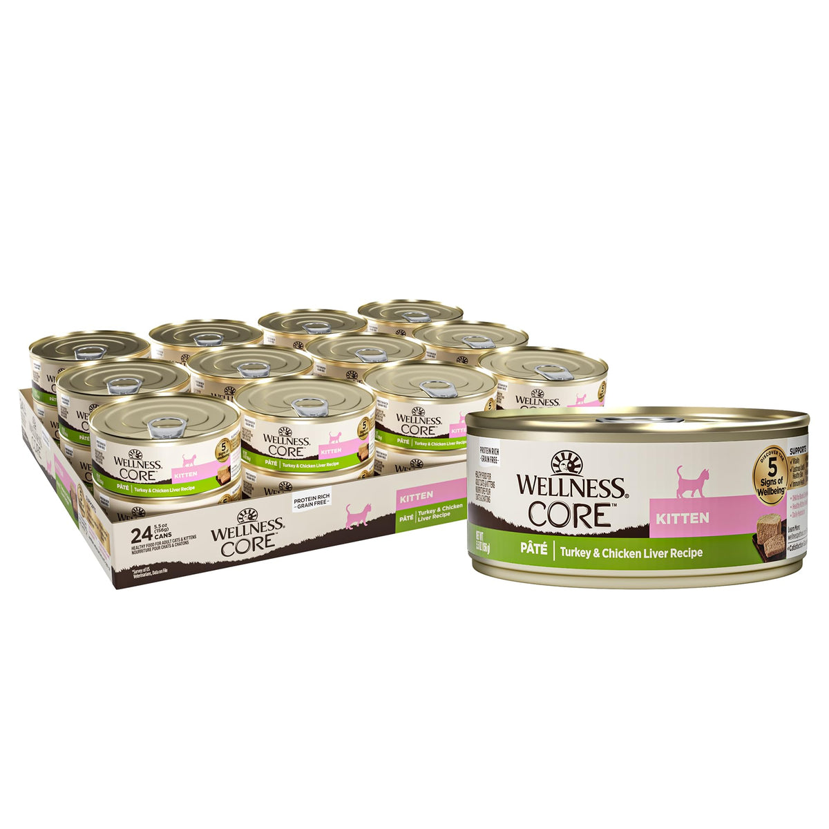 Wellness CORE Pate Gatito: lata con pavo y pollo hígado para gatitos activos