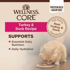 Wellness CORE paté para gatos favorece la hidratación diaria en la dieta.