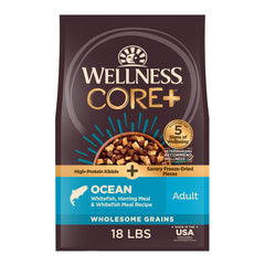 Wellness CORE+ alimento seco sin pollo, bolsa grande para ingesta diaria.