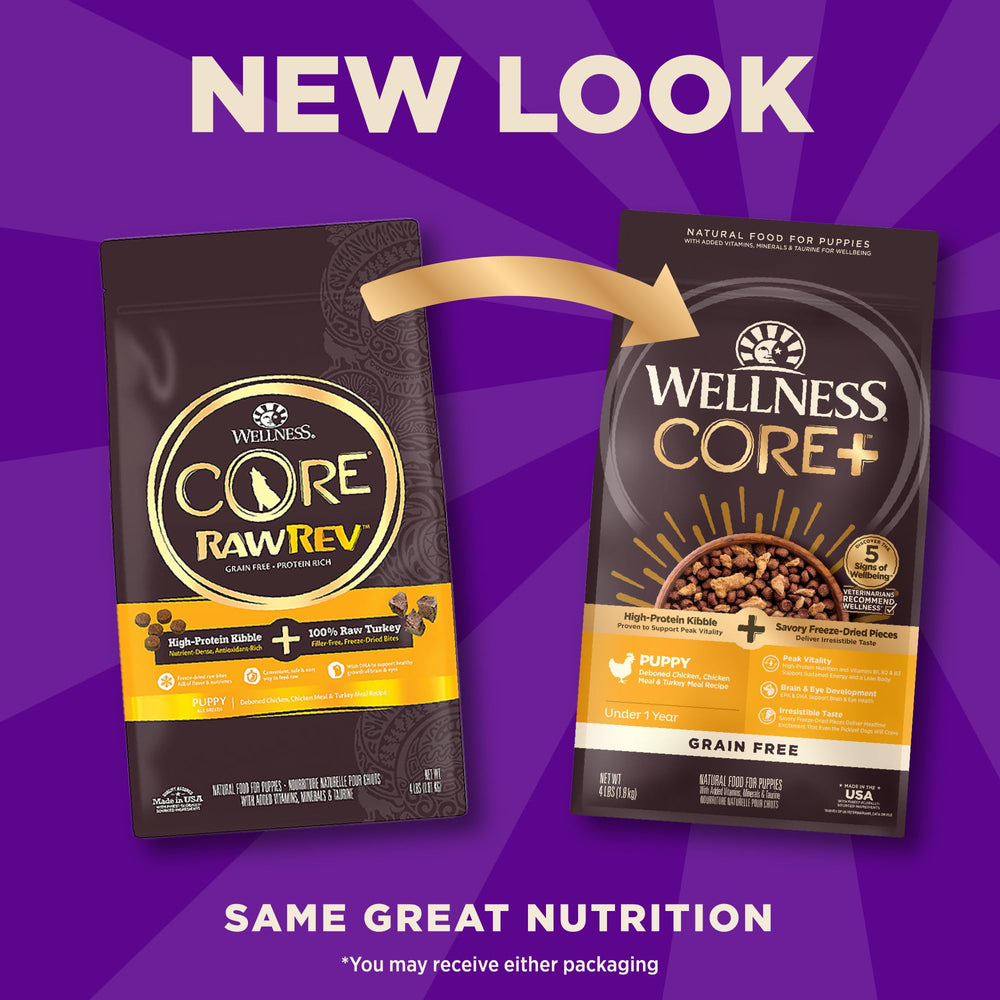 Wellness CORE+ croquetas de alta proteína para cachorros en crecimiento