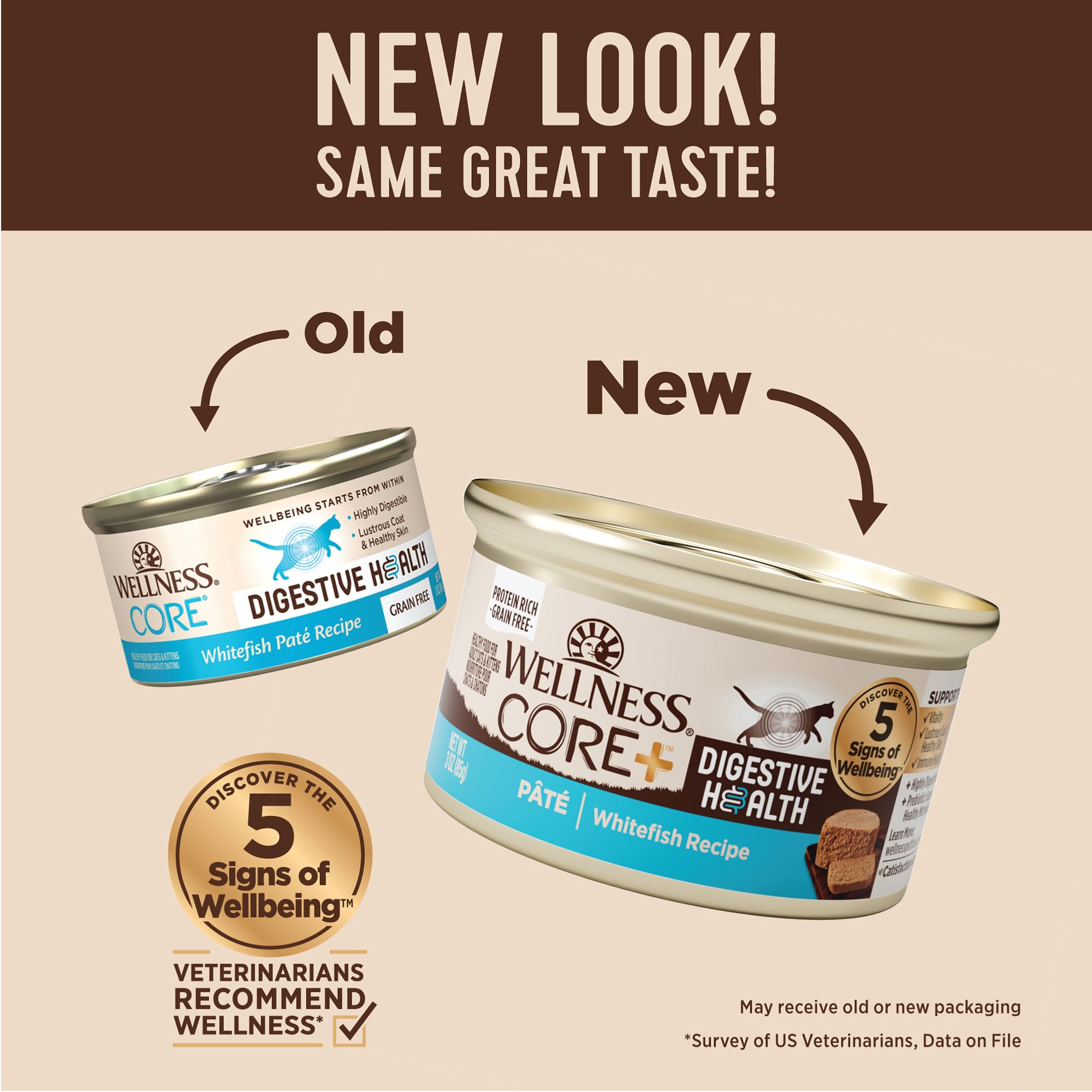 Wellness CORE+ Pate Gato: textura suave de pâté para paladares exigentes.