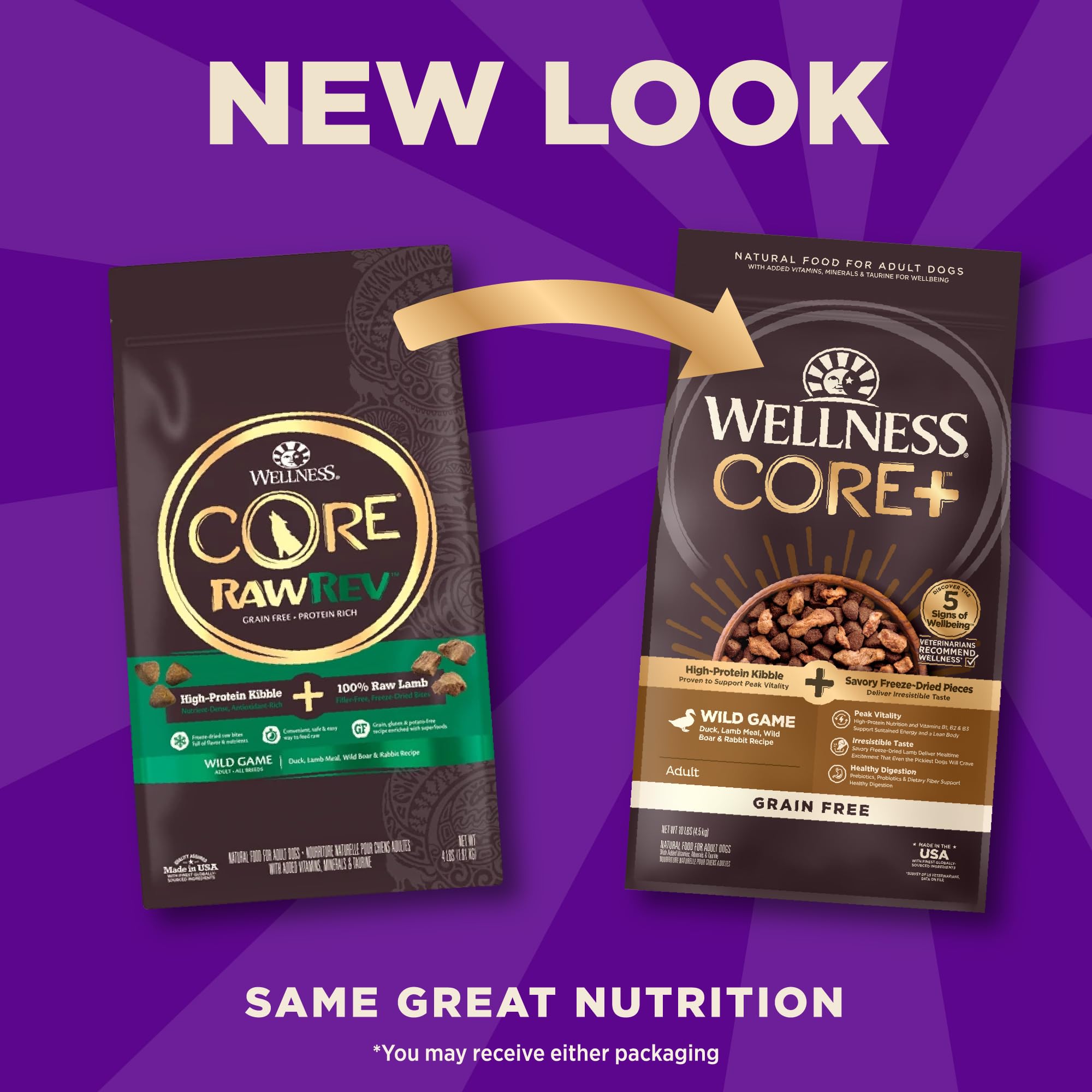 Wellness CORE+ trozos deshidratados de cordero, sabor intenso