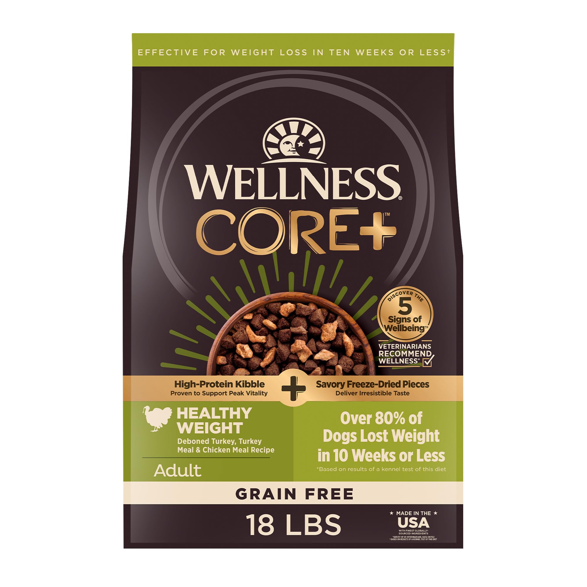 Wellness CORE+ trozos liofilizados de pavo para proteína alta y sabor intenso