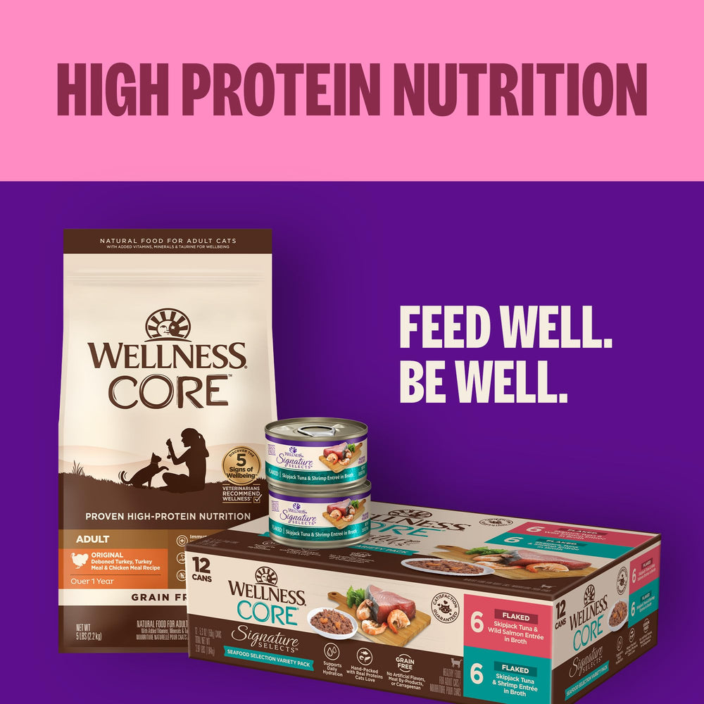Wellness CORE Signature Selects, favorece la hidratación diaria con comida húmeda.