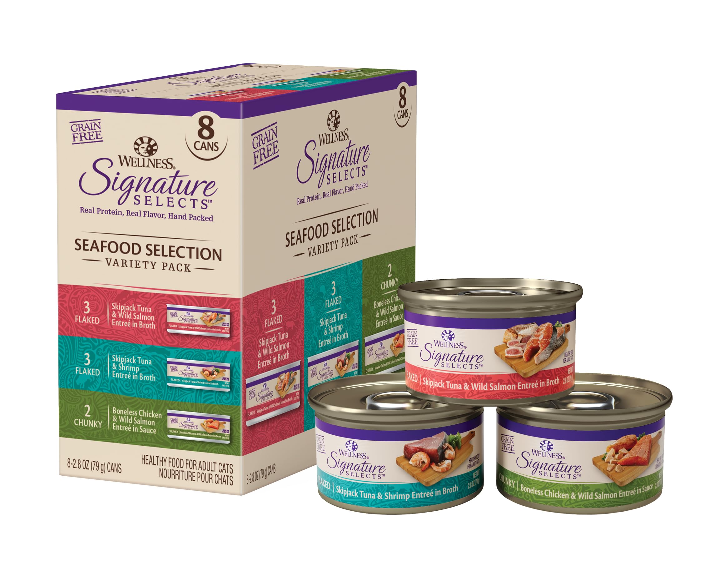 Wellness CORE Signature Selects: lata mariscos en salsa, proteína para gatos