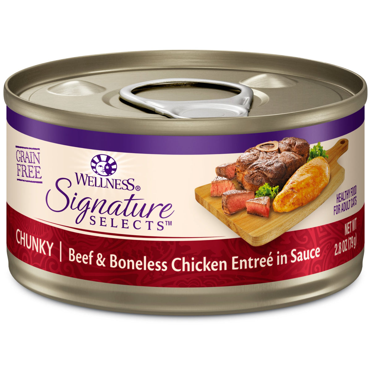 Wellness CORE Signature Selects, trozos-ternera-pollo, aporte proteico diario para gatos