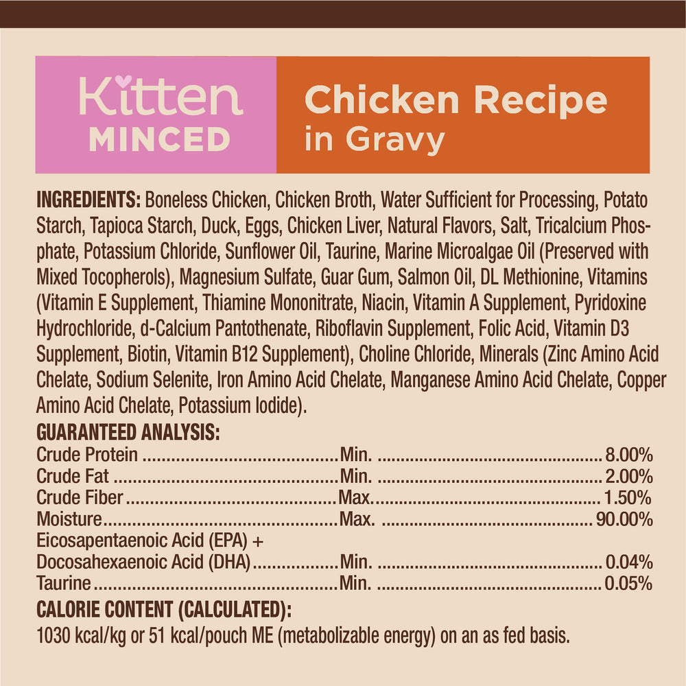 Wellness CORE Tiny Tasters Kitten - porciones individuales para planificación de comidas.
