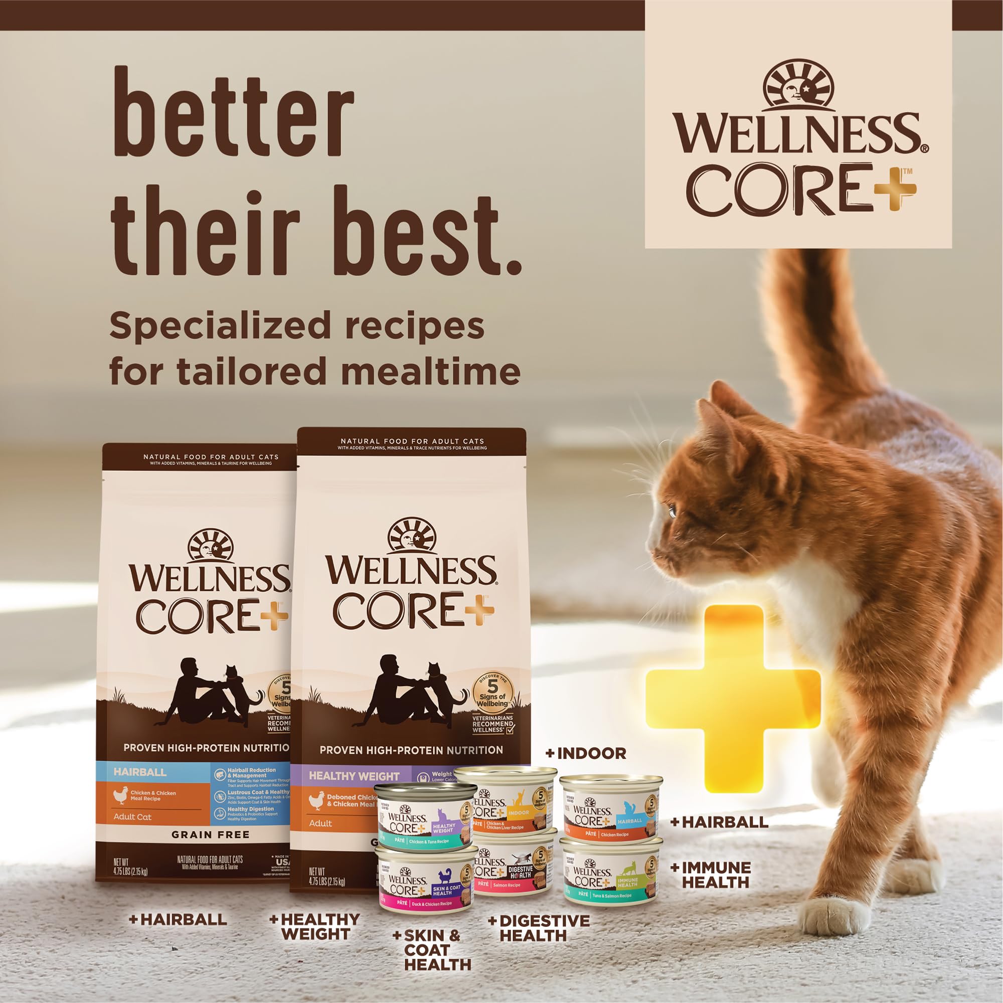 Wellness CORE+ Pate sabor pollo-atun, opción sabrosa para gatos