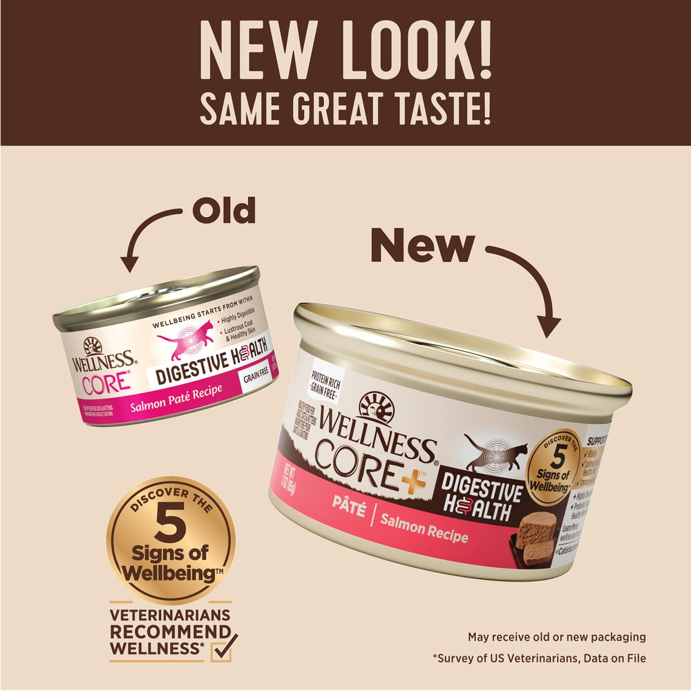 Wellness CORE+ Salmon Pate, textura cremosa, fácil de saborear para el paladar del gato