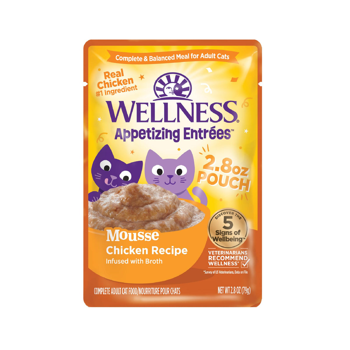 Wellness Appetizing Entrées Mousse envase práctico para servir rápido.