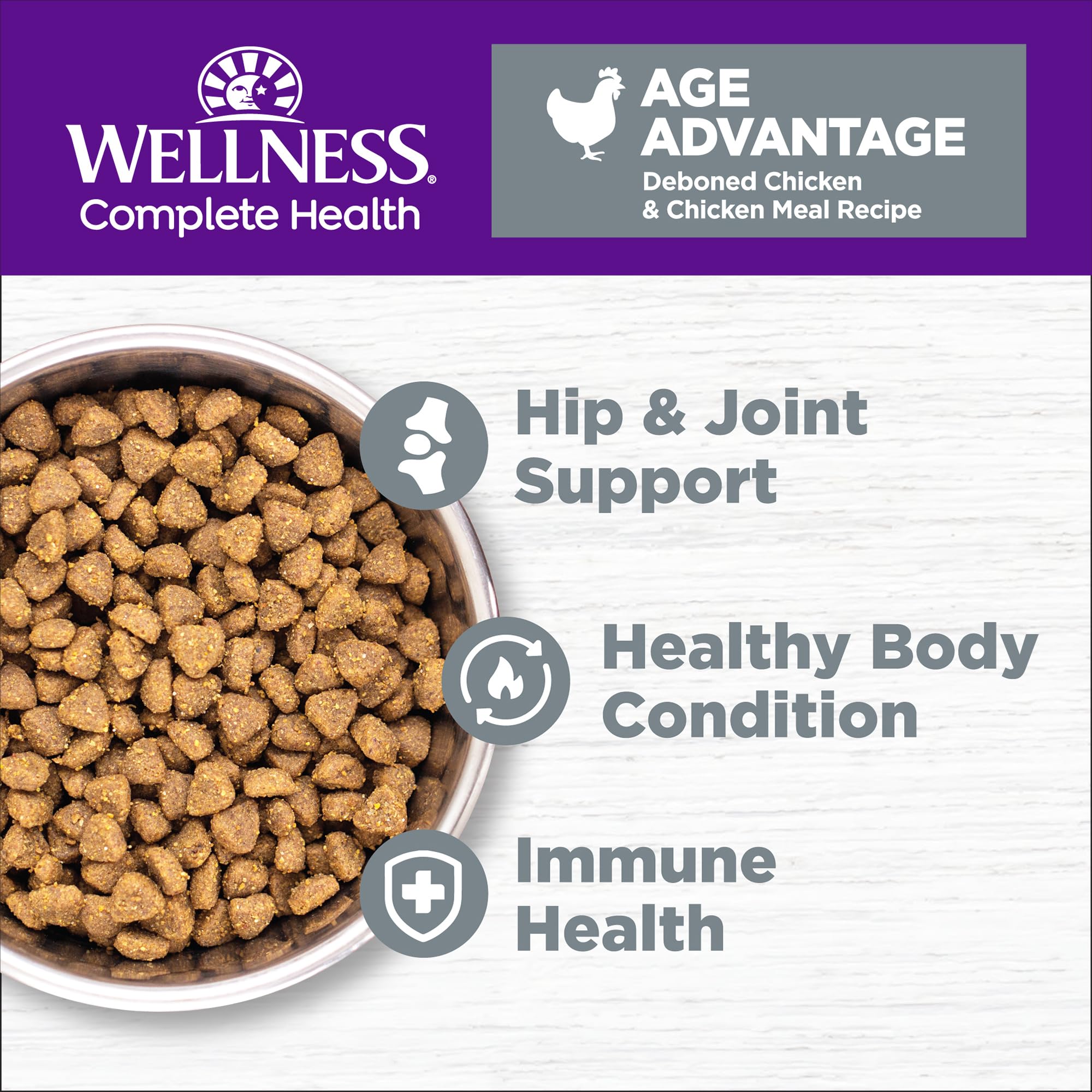 Wellness gato, pollo deshuesado como ingrediente principal, sabor natural.