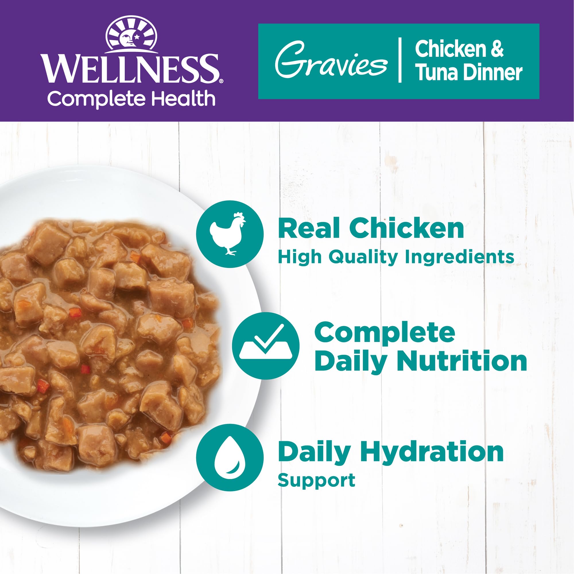 Wellness Grano Libre Gato Pollo y Atún en Lata: opción natural sin granos.