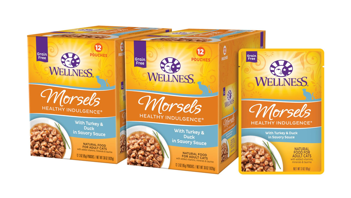 Wellness Healthly Indulgence Morsels: empaque 3oz para servir sin derrames.