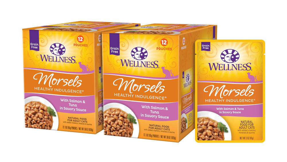 Wellness Healthly Indulgence Morsels con salmón y atún en bolsa para gatos