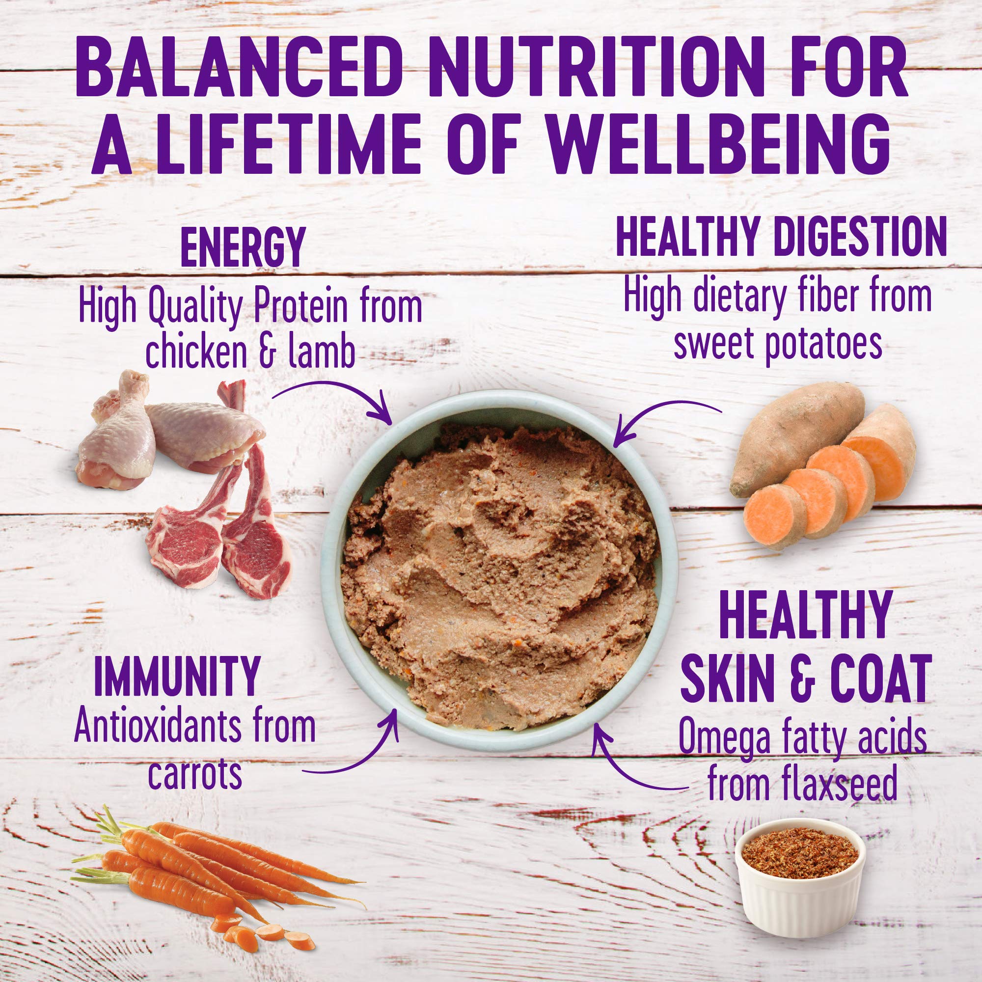 Paté en lata Wellness con textura suave para perros adultos